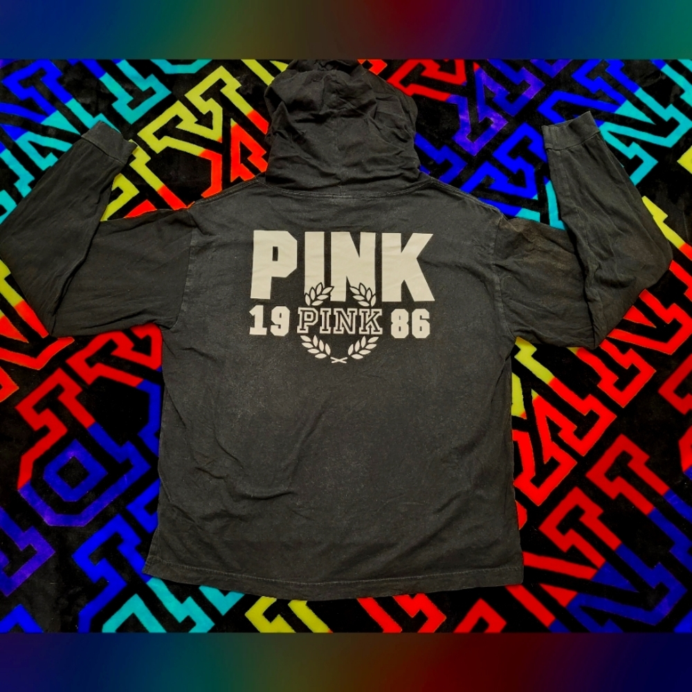 #190 VS Pink L/S Cropped Hoodie Tee 🖤